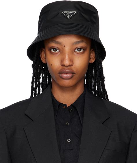 prada black bucket hat womens|prada re nylon hat.